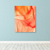 Rode alcohol inkt canvas afdruk (Insitu (Houten vloer))