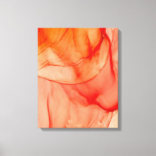Rode alcoholinkt canvas afdruk