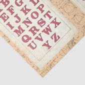  rode alfabet Typografie Mathematisch collage Tissuepapier (Detail)