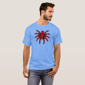Rode Alien Spin Abstract Schepsel T-shirt (Voorkant volledig)