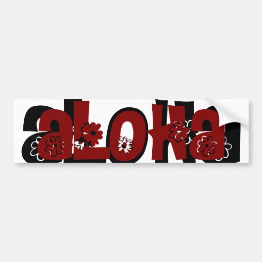 rode aloha-bumper sticker (Voorkant)