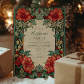 Rode Amaryllis Botanische Kerst Kaart