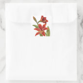 Rode Amaryllis Kerstbloem  Botanisch Vierkante Sticker (Tas)