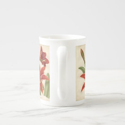 Rode Amaryllis Kerstcadeau Mok (Achterkant)