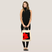 rode amaryllis tote bag (Voorkant (model))