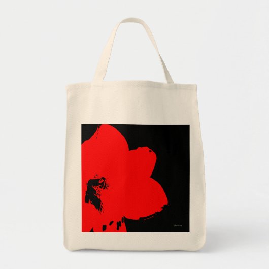 rode amaryllis tote bag (Voorkant)