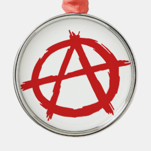 Rode anarchist een symbool anarchie Logo Metalen Ornament