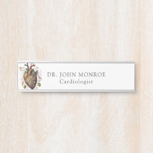 Rode anatomische hartcardiologie deurbordje