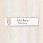 Rode anatomische hartcardiologie deurbordje (Voorkant)