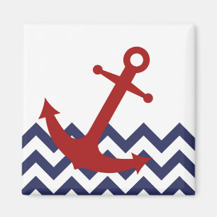 Rode Anchor op de Chevron Ocean Magneet