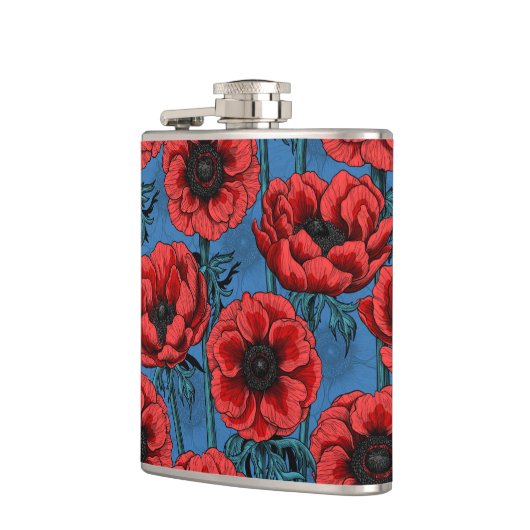 Rode anemontuin heupfles (Links)