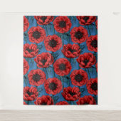 Rode anemontuin wandkleed (Voorkant)