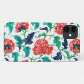 Rode Anjer stijl Bloemenkunst Case-Mate iPhone Case (Achterkant (horizontaal))