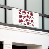 Rode anjer vectorpatroon bloem spandoek (Buitenkant Gebouw)