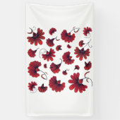 Rode anjer vectorpatroon bloem spandoek (Verticaal)