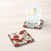 rode anjers in het wild drankjes onderzetter (Rechterzijde)