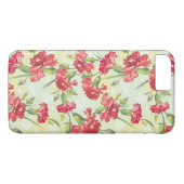Rode anjers op groen met vlinders Case-Mate iPhone case (Achterkant (Horizontaal))