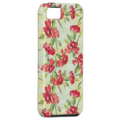 Rode anjers op groen met vlinders Case-Mate iPhone case (Back/Rechts)