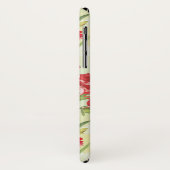 Rode anjers op groen met vlinders Case-Mate iPhone case (Achterkant/links)