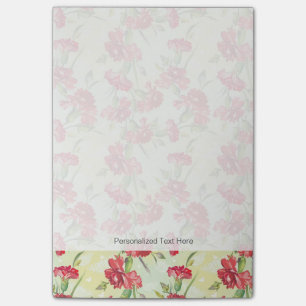 Rode anjers op groen met vlinders post-it® notes
