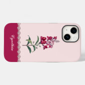 rode anterinumventilator met roze accenten Case-Mate iPhone case (Achterkant (horizontaal))