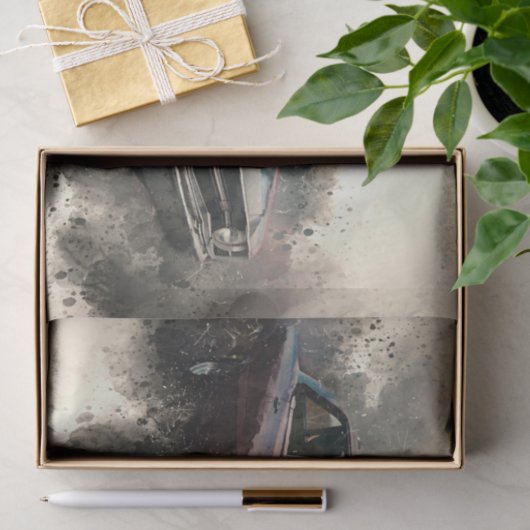  rode Antiek auto-ontkoppeling Tissuepapier (Geschenk)