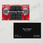 Rode Antiek auto Visitekaartje (Voorkant / Achterkant)