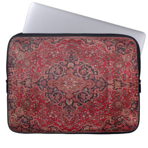 Rode Antiek tapijt Laptop Sleeve