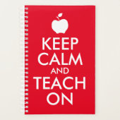 Rode appel Blijf kalm en leer aan Planner (Voorkant)