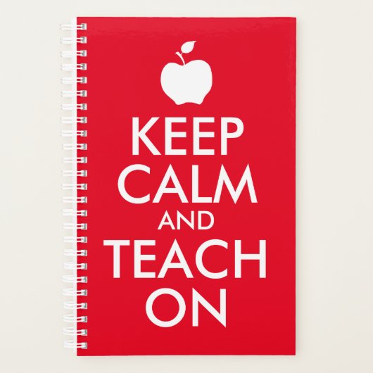 Rode appel Blijf kalm en leer aan Planner (Voorkant)