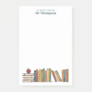 Rode Appel Boekenplank Persoonlijke Leerkracht Post-it® Notes