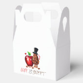 Rode Appel Bruidsdiner Bedankdoosjes (Geopend)