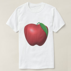 Rode Appel Design Vers Fruit T-shirt