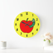 rode appel groene worm grote klok (Huis)