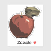 Rode appel illustratie sticker (Vel)