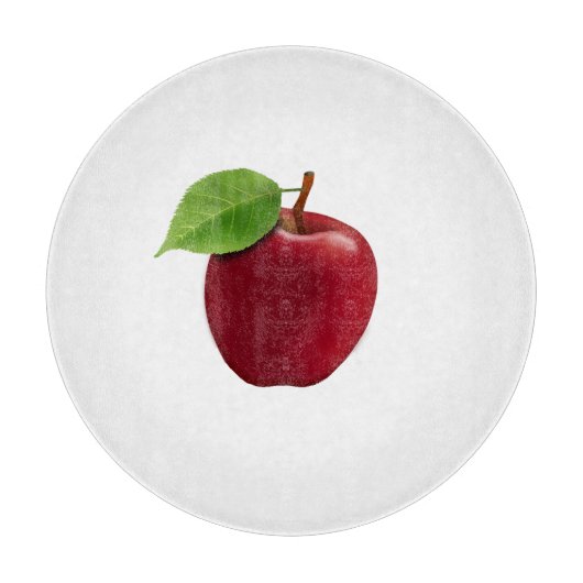 Rode appel op witte snijplank (Voorkant)