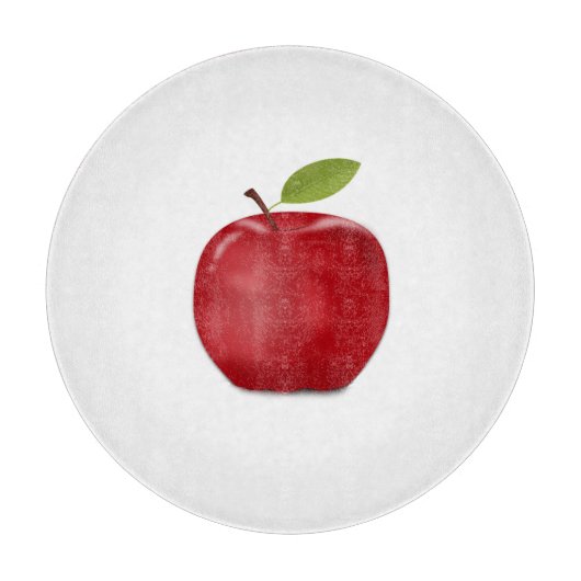 Rode appel op witte snijplank (Voorkant)