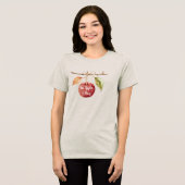 Rode appel per dag Tri-Blend shirt (Voorkant volledig)