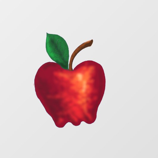 rode appel raamsticker (Vel)