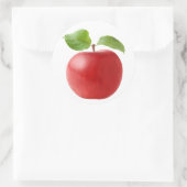 Rode appel ronde sticker (Tas)