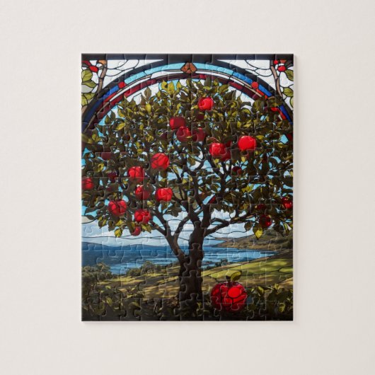 Rode appelboom legpuzzel (Verticaal)