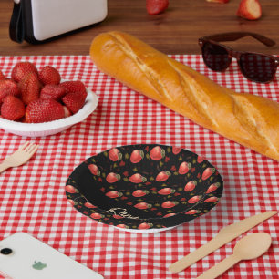 Rode appelen en zwarte bladeren papieren kommen