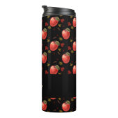 Rode appelen en zwarte bladeren thermosbeker (Geroteerd rechts)