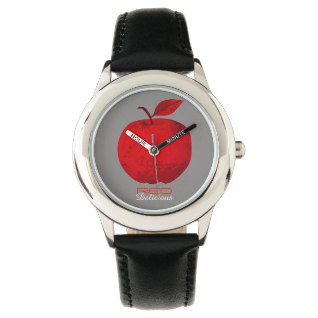 Rode Appelfruit Horloge (Voorkant)