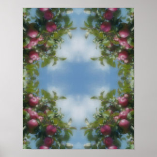 Rode appels aan boom Foto Schilderij Natuur Kunst Poster