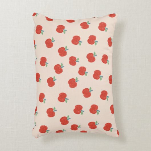 Rode appels accent kussen (Voorkant(Verticaal))