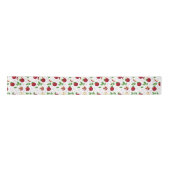 Rode appels, bloesems en groen patroon lint (Voorkant)