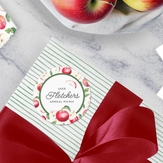 Rode Appels Botanische Aangepaste Ronde Sticker