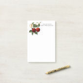 Rode Appels Botanische Leraar Naam 4x6 Post-it® Notes (Op bureau)