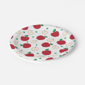 Rode appels en gesneden appels papieren bordje (Gekanteld)